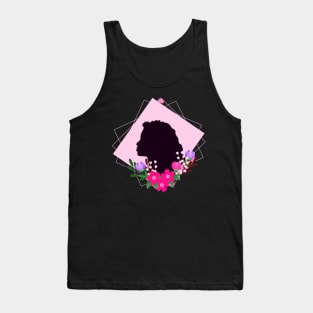 Big Curly Afro Natural Hair Black Woman Tank Top